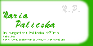 maria palicska business card